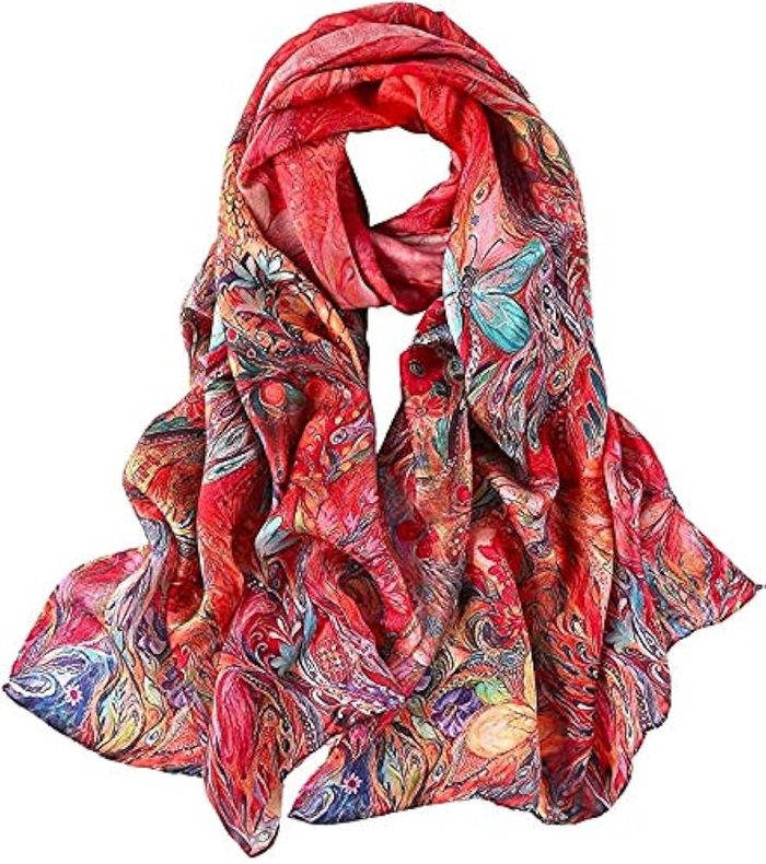 Printed silk scarf